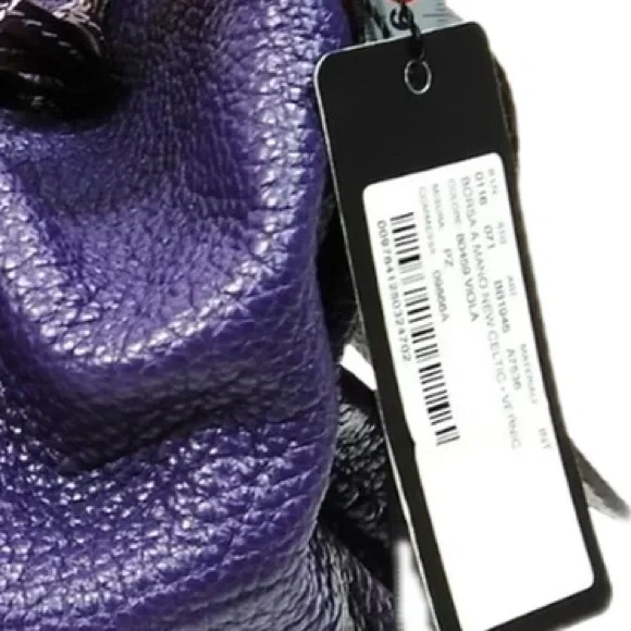 DOLCE & GABBANA Purple Leather Handbag NWT Eye Catching Design with Gold Accents - Picture 5 of 14